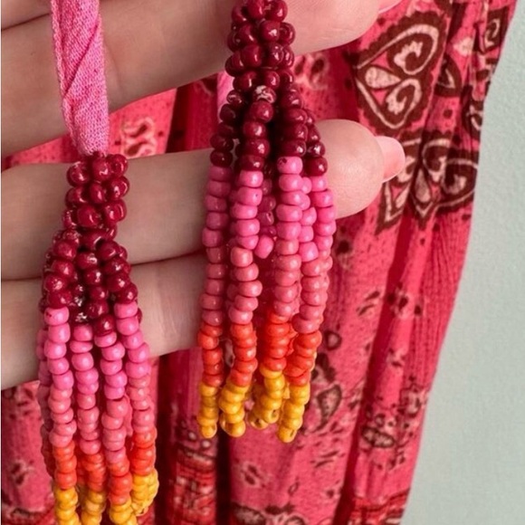 Anthropologie Pink and Orange Maxi Dress - Picture 9 of 12